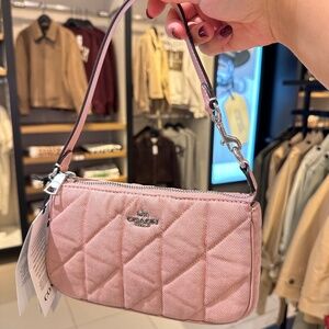 NWT! Coach Nolita 19 CBK58 Denim and smooth leather In Ballerina/Carnation/Pink